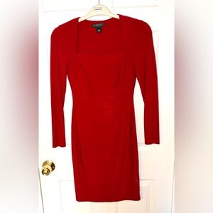 Ralph Lauren Scarlet Long Sleeve Dress